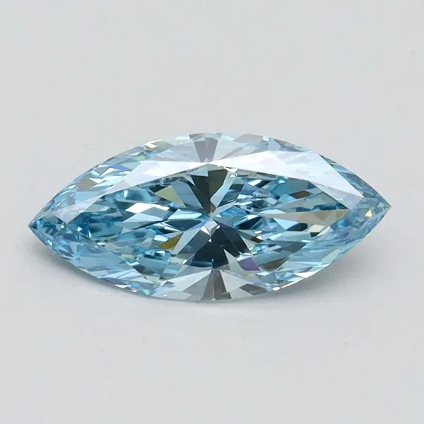 0.81ct MARQUISE Fancy Vivid Blue VS1 Coloured Lab diamond
