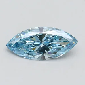 0.81ct MARQUISE Fancy Vivid Blue VS1 Coloured Lab diamond
