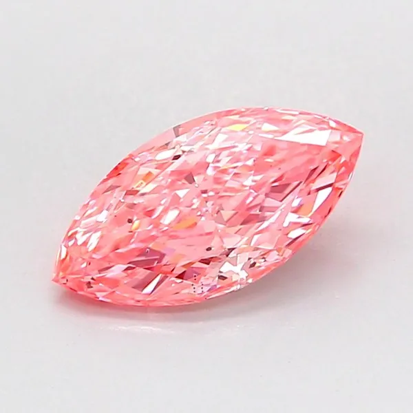 1ct MARQUISE Fancy Vivid Pink VS2 Coloured Lab diamond