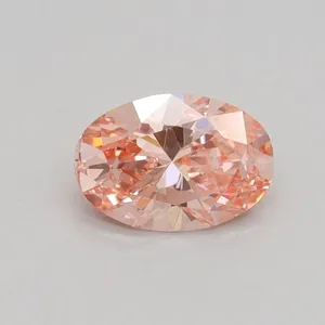 0.6ct OVAL Fancy Intense Pink VS1 Coloured Lab diamond