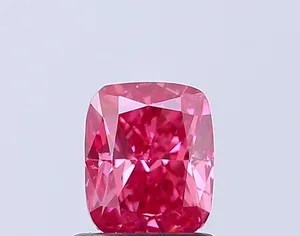 1ct CUSHION Fancy Vivid Pink VS2 Coloured Lab diamond