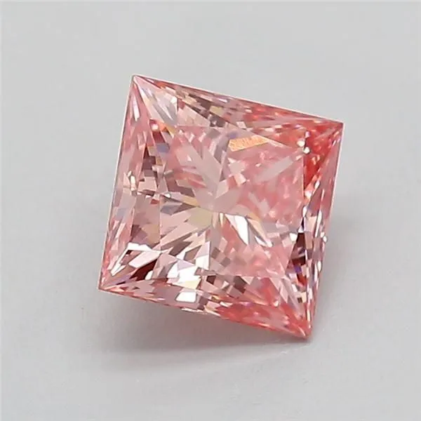 1.26ct PRINCESS Fancy Intense Pink VS1 Coloured Lab diamond