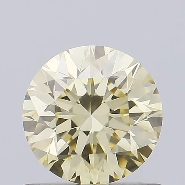 0.79ct ROUND Fancy Light Yellow VS1 Coloured Lab diamond