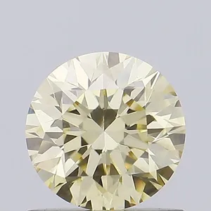 0.79ct ROUND Fancy Light Yellow VS1 Coloured Lab diamond