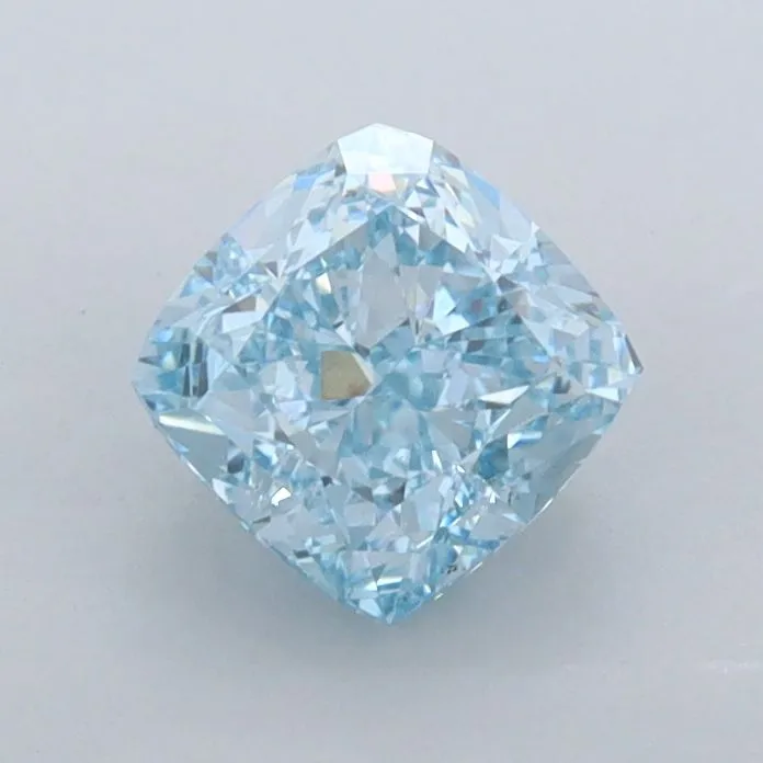 1.02ct CUSHION Fancy Vivid Blue VVS2 Coloured Lab diamond