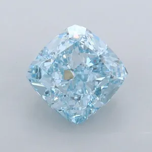 1.02ct CUSHION Fancy Vivid Blue VVS2 Coloured Lab diamond