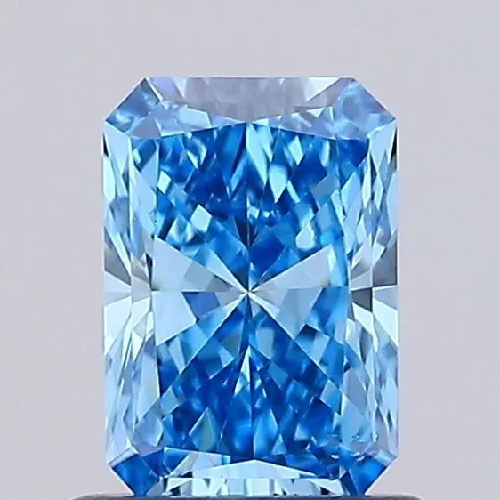 0.79ct RADIANT Fancy Vivid Blue VS2 Coloured Lab diamond