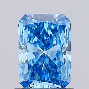 0.79ct RADIANT Fancy Vivid Blue VS2 Coloured Lab diamond