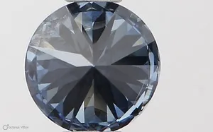 0.5ct ROUND Fancy Vivid Blue SI2 Coloured Lab diamond