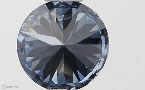 0.5ct ROUND Fancy Vivid Blue SI2 Coloured Lab diamond
