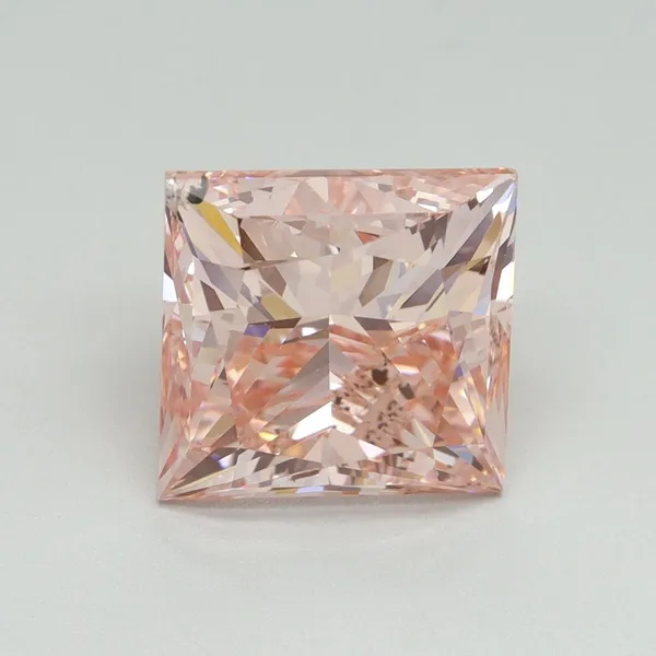 5.05ct PRINCESS Fancy Intense Pink SI1 Coloured Lab diamond