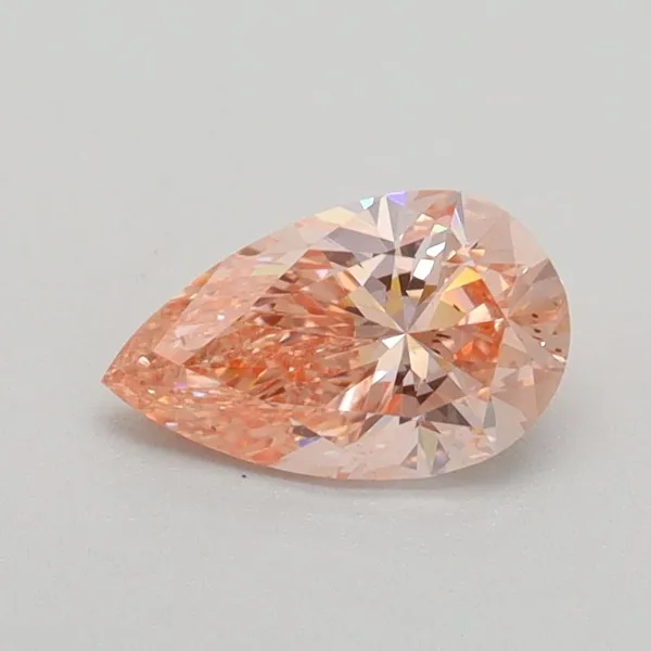 0.67ct PEAR Fancy Intense Pink VS2 Coloured Lab diamond