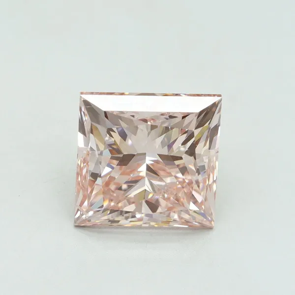 5.02ct PRINCESS Fancy Intense Pink SI1 Coloured Lab diamond
