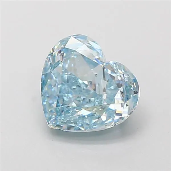 1.61ct HEART Fancy Blue VVS2 Coloured Lab diamond
