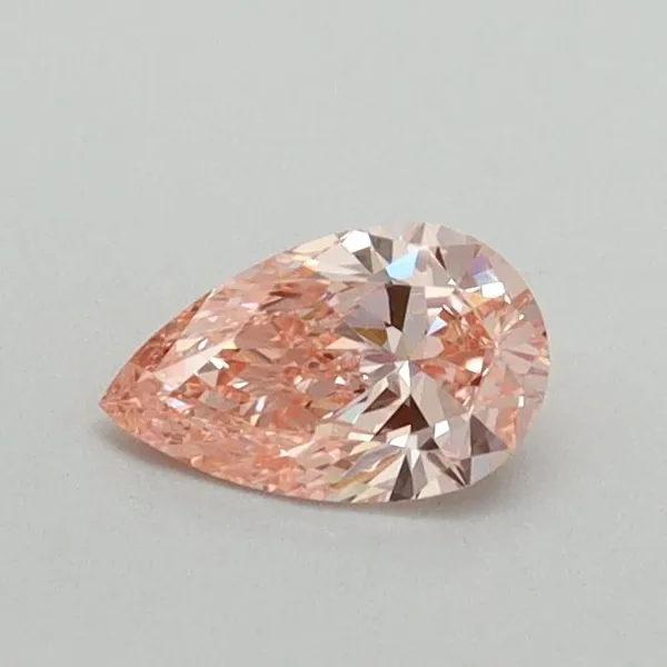 0.33ct PEAR Fancy Vivid Pink VVS2 Coloured Lab diamond