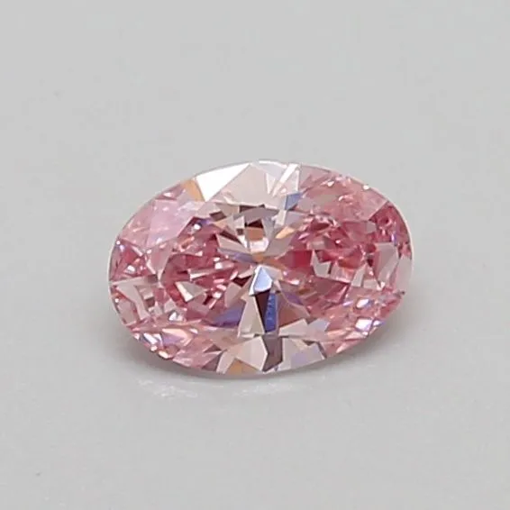 0.31ct OVAL Fancy Vivid Pink SI1 Coloured Lab diamond