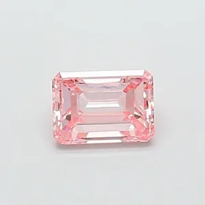 1.02ct EMERALD Fancy Intense Pink VS1 Coloured Lab diamond