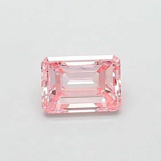 1.02ct EMERALD Fancy Intense Pink VS1 Coloured Lab diamond