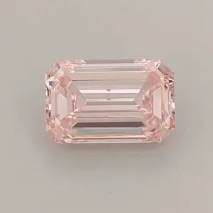 0.58ct EMERALD Fancy Intense Pink VS2 Coloured Lab diamond