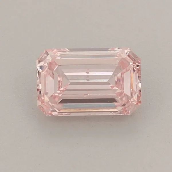 0.58ct EMERALD Fancy Intense Pink VS2 Coloured Lab diamond