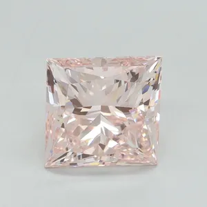 3.56ct PRINCESS Fancy Intense Pink VS2 Coloured Lab diamond