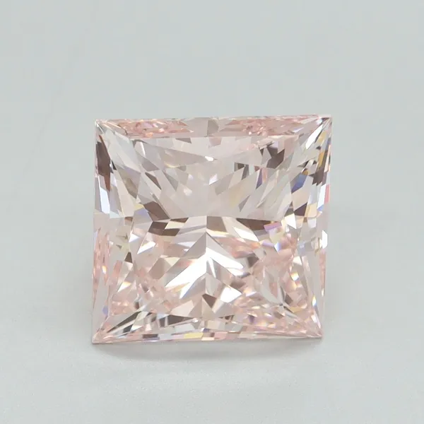3.56ct PRINCESS Fancy Intense Pink VS2 Coloured Lab diamond