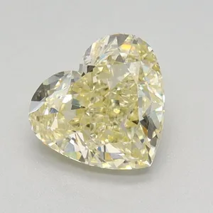 0.91ct HEART Fancy Yellow VS1 Coloured Lab diamond