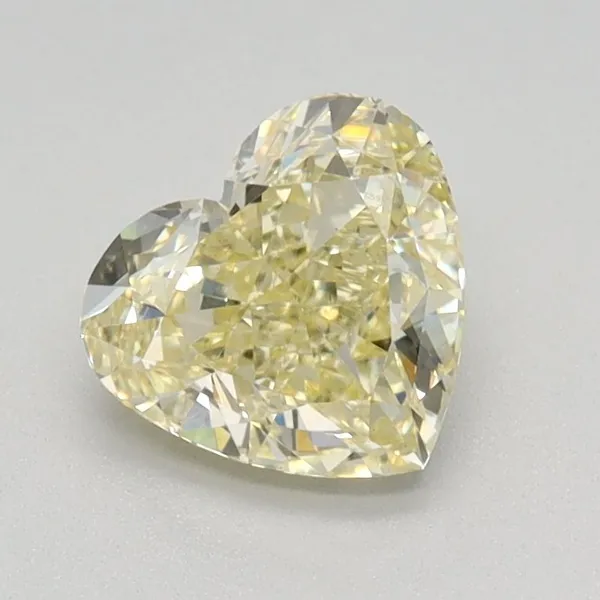 0.91ct HEART Fancy Yellow VS1 Coloured Lab diamond