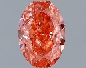 1ct OVAL Fancy Vivid Pink VVS2 Coloured Lab diamond
