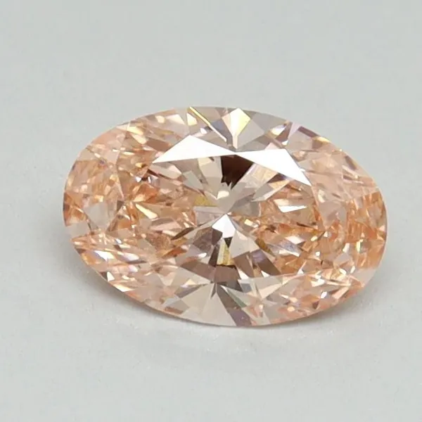 0.65ct OVAL Fancy Vivid Pink VS1 Coloured Lab diamond