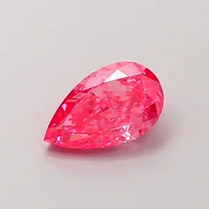 0.51ct PEAR Fancy Vivid Pink VS1 Coloured Lab diamond