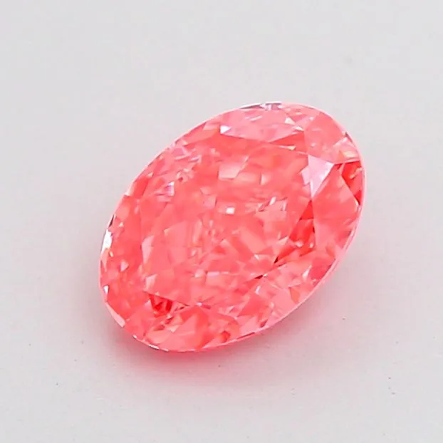 1.05ct OVAL Fancy Vivid Pink VS1 Coloured Lab diamond