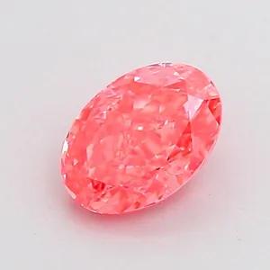 1.05ct OVAL Fancy Vivid Pink VS1 Coloured Lab diamond