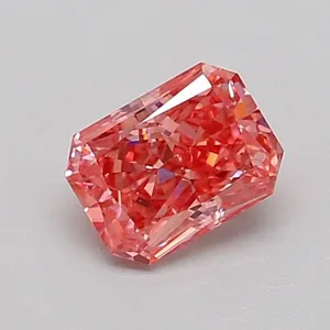0.66ct RADIANT Fancy Vivid Pink VS1 Coloured Lab diamond