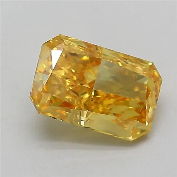 1.10ct RADIANT Fancy Vivid Yellow VVS2 Coloured Lab diamond