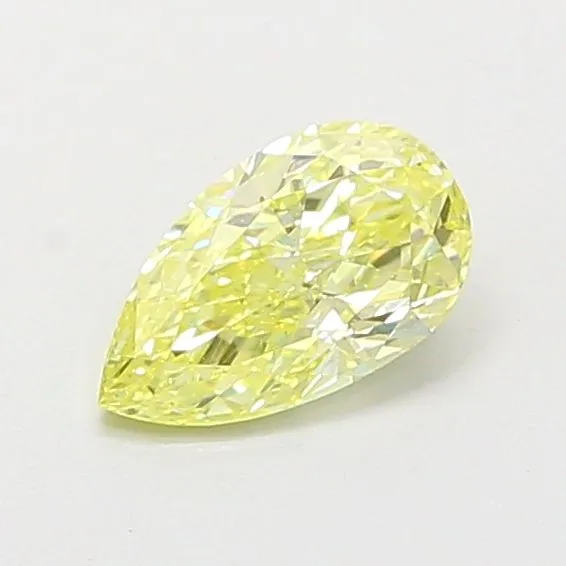 0.65ct PEAR Fancy Yellow VS1 Coloured Lab diamond