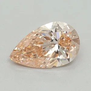 0.58ct PEAR Fancy Intense Pink VS1 Coloured Lab diamond