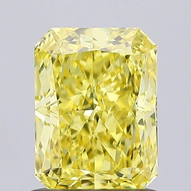 1.02ct RADIANT Fancy Vivid Yellow VVS2 Coloured Lab diamond
