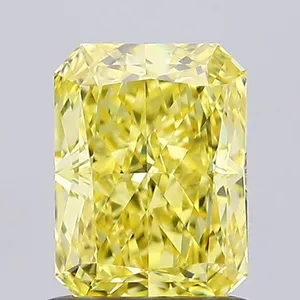 1.02ct RADIANT Fancy Vivid Yellow VVS2 Coloured Lab diamond