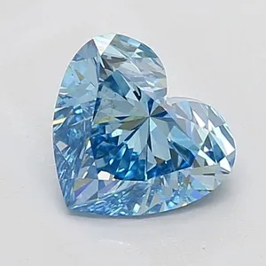1.5ct HEART Fancy Vivid Blue VS1 Coloured Lab diamond