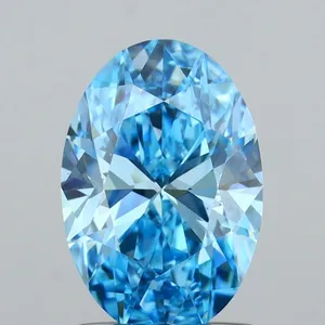 1ct OVAL Fancy Vivid Blue VVS2 Coloured Lab diamond
