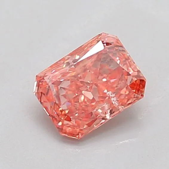 0.57ct RADIANT Fancy Vivid Pink SI2 Coloured Lab diamond