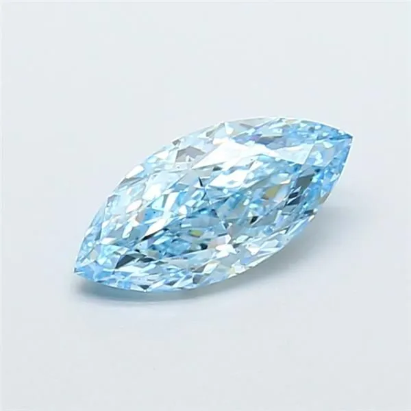 1.07ct MARQUISE Fancy Vivid Blue VS2 Coloured Lab diamond
