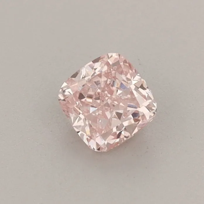 0.40ct CUSHION Fancy Vivid Pink VS1 Coloured Lab diamond