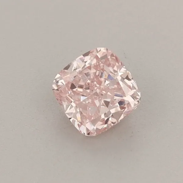 0.4ct CUSHION Fancy Vivid Pink VS1 Coloured Lab diamond