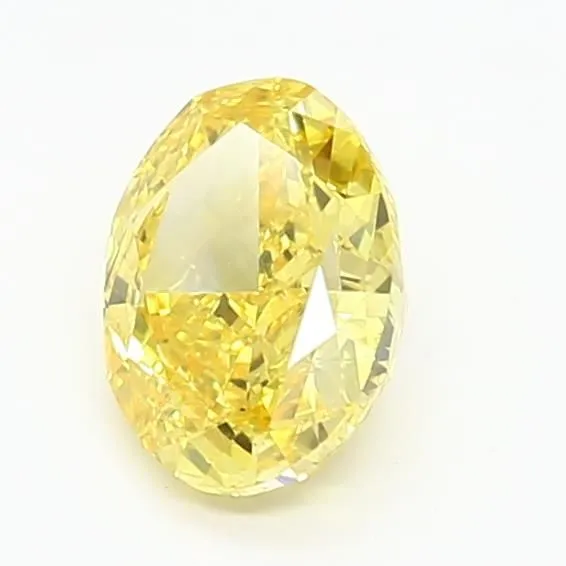 1.15ct OVAL Fancy Vivid Yellow VVS2 Coloured Lab diamond