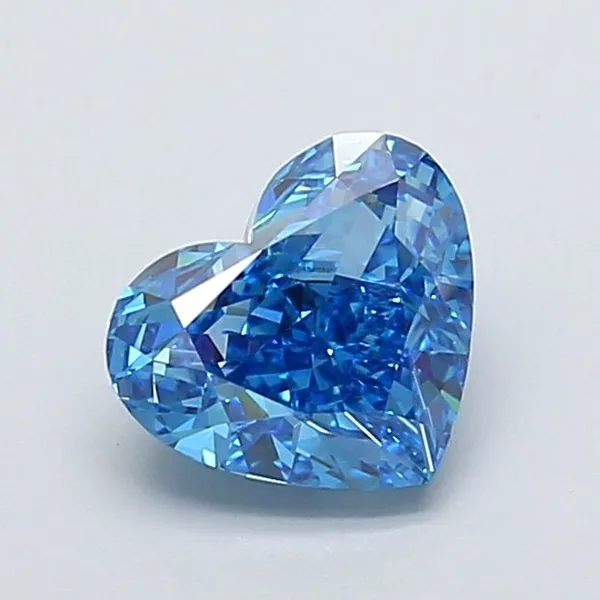 1.85ct HEART Fancy Vivid Blue VS1 Coloured Lab diamond