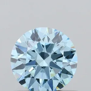 0.52ct ROUND Fancy Vivid Blue VVS2 Coloured Lab diamond