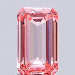 1.52ct EMERALD Fancy Vivid Pink VS1 Coloured Lab diamond
