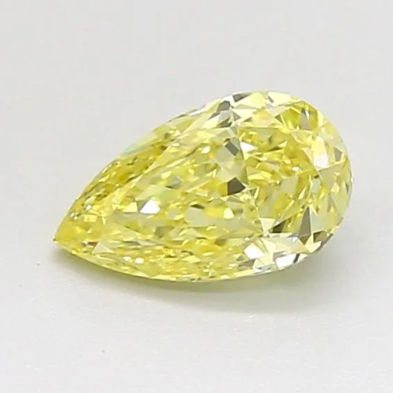 0.66ct PEAR Fancy Intense Yellow VS1 Coloured Lab diamond